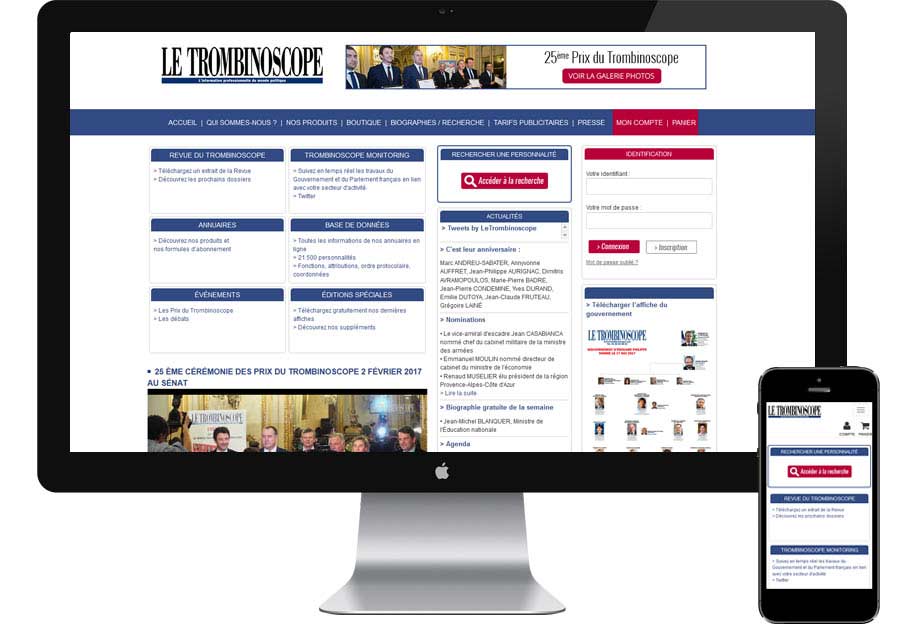Site internet  Le trombinoscope - Accueil
